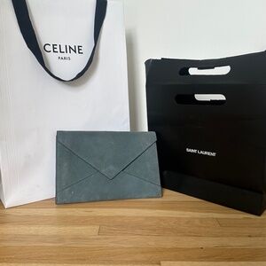 Banana Republic blue envelope clutch
